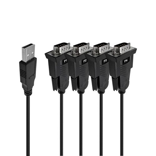라인업시스템 LANSTAR LS-RS204C USB 2.0 to RS232 4포트 컨버터 (1.8m)_이미지