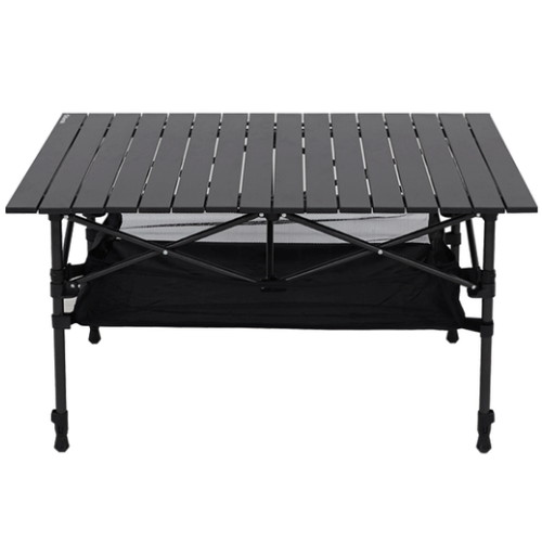2단 높이조절 접이식 캠핑 테이블 대형 블랙