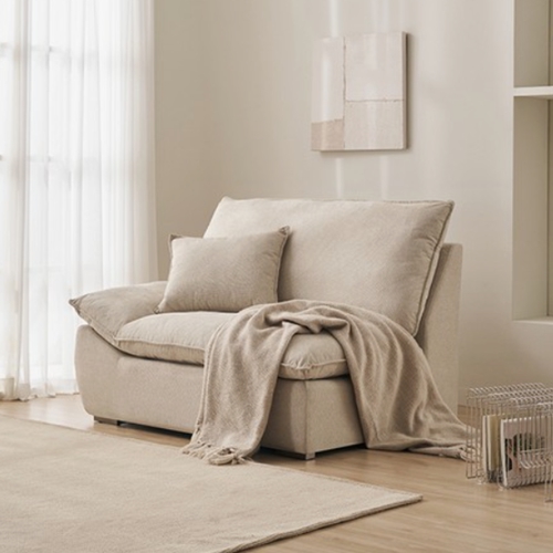 삼익가구  두모브 구스 패브릭 소파 2인용 (스툴별도)