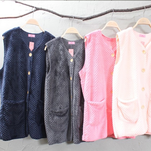 시골양품점 여성 와플 밍크 마미 조끼 베스트 4종 EM2122_이미지