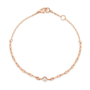 비앤비골드 여성 14K 큐브체인 화이트 큐빅 아레스 팔찌_NPB40197