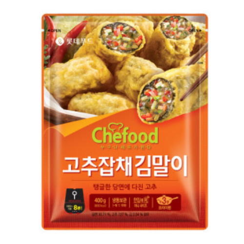 롯데웰푸드 쉐푸드 고추잡채김말이 400g (4개)_이미지