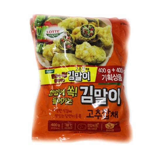 롯데웰푸드 쉐푸드 고추잡채김말이 400g (4개)_이미지