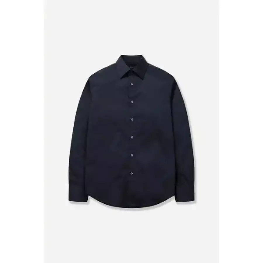 본 BON 네이비 레귤러 카라 면스판 드레스 셔츠 BNESBA627_이미지