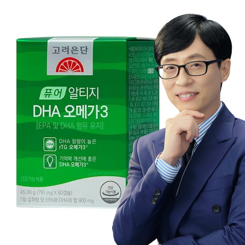 고려은단 퓨어 알티지 DHA 오메가3 751mg 60캡슐 (9개)_이미지