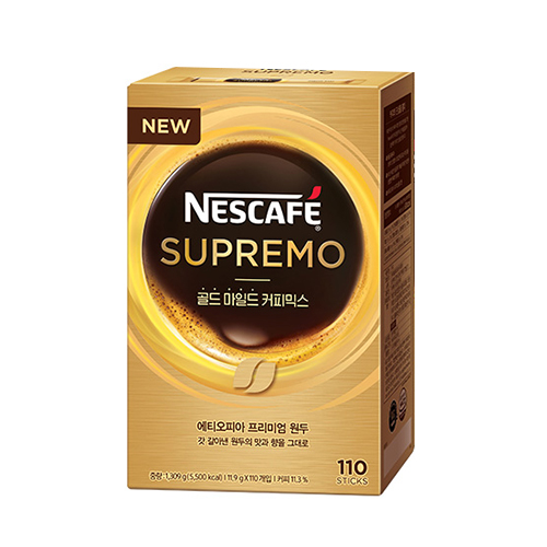 네슬레 네스카페 수프리모 골드 마일드 커피믹스 110T (2개)