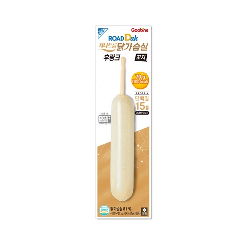 지앤건강생활 굽네 로드닭 저나트륨 닭가슴살 후랑크 꼬치 70g (10개)