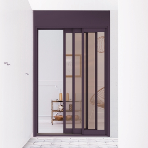 노루페인트 하우홈 슬림 3연동 ㅡ자 오픈형 중문 (~1.5m)_이미지