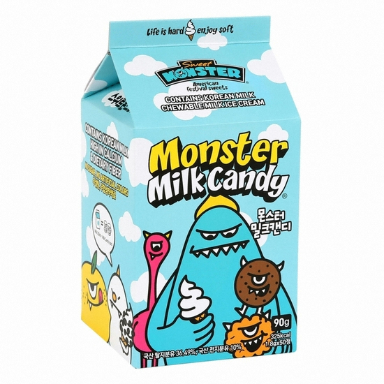 스위트몬스터 몬스터 밀크캔디 50정 90g (1개)