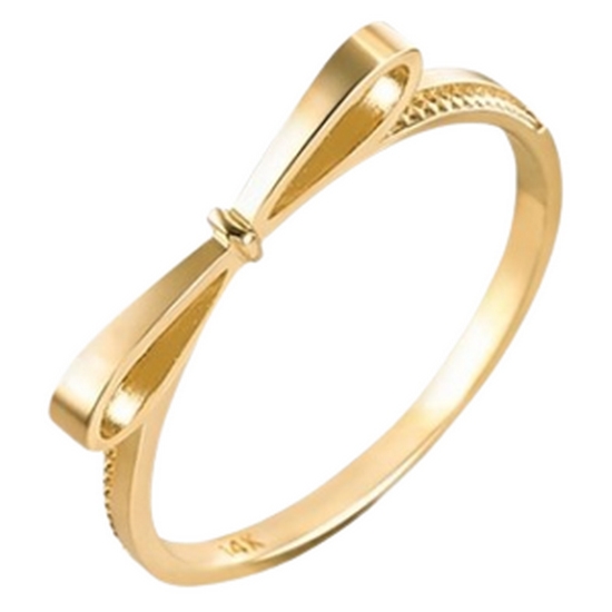 골드앤 14K 베베리본 반지