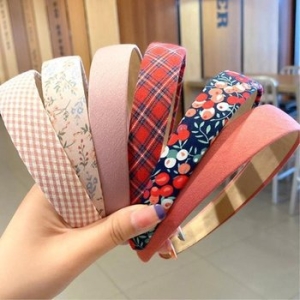 여성 플라워 꽃 체크 헤어밴드 머리띠 39785287
