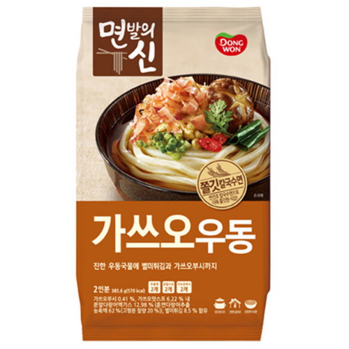 동원F&B 면발의 신 가쓰오 우동 2인분 385.6g (3개)_이미지