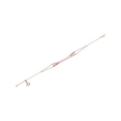 스톤헨지 여성 크로싱 14K 큐빅 팔찌_SA24C33F