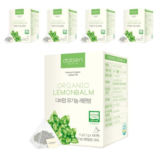 다비앙 유기농 레몬밤 삼각망 10티백 (5개)_이미지