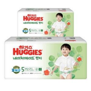 유한킴벌리 하기스 2023 네이처메이드 팬티형 5단계-남아용 (88매)