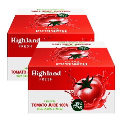 하이랜드 프레쉬 100% 착즙 토마토 주스 200ml (48개)_이미지