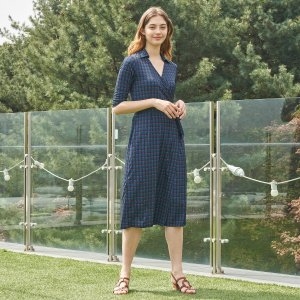 립밤 Lipbbam 바이 크레오라 데로시 카라 3/4 슬리브 롱 랩원피스 LDM11CE01_이미지