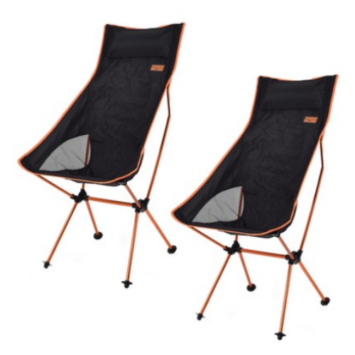 초경량 릴렉스 하이백 의자 2개 오렌지