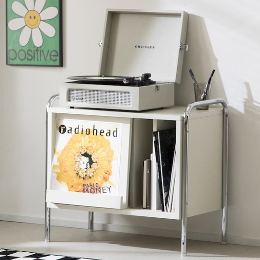 아늑 소울 매거진랙 슬라이딩 북케이스 크롬 수납장 600_이미지