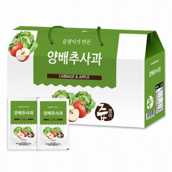굿모닝비엔에프 즙쟁이 양배추사과 90ml 30포 (1개)