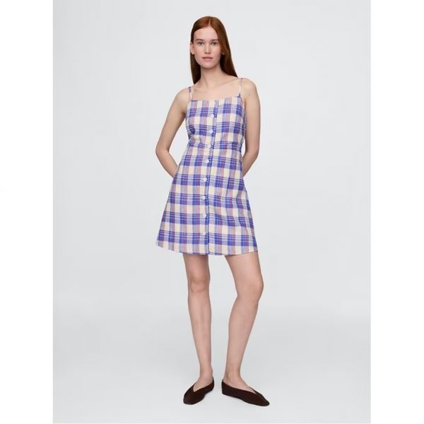 리넨 블렌드 타이백 미니 드레스 SSPHHWJG 739080