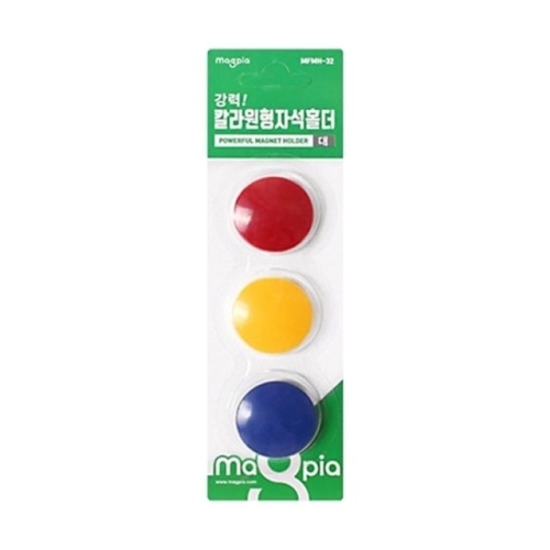 마그피아 초강력 칼라원형자석홀더 대 32mm 3개입 판 1개입 WFKF9KU