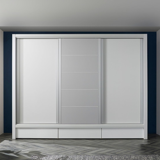 우아미가구 몬타나 슬라이딩 도어 10자 옷장 풀세트 2800_이미지