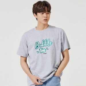 키밍 버블티 밀크티 그래픽 캐쥬얼 반팔티 W7DD62B