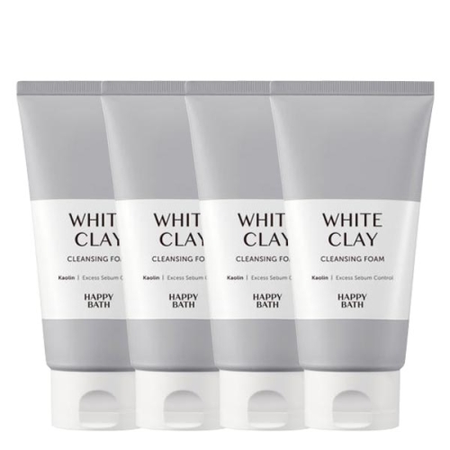 해피바스 화이트 클레이 모공 클렌징 폼 150ml (4개)_이미지