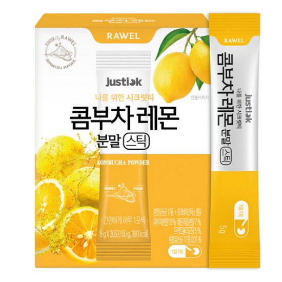 한국생활건강 로엘 저스틱 콤부차 레몬 30T이미지입니다. 누르면 해당 게시물로 새창이동합니다.