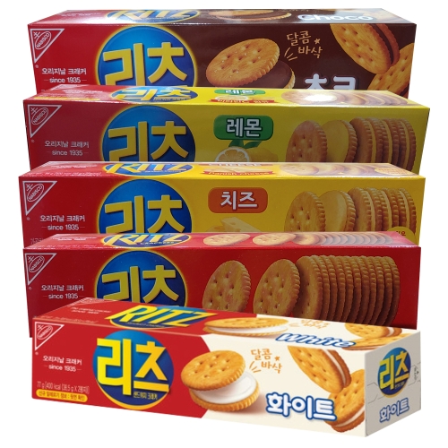 리츠 리츠 크래커 샌드위치크래커 치즈 레몬 초코 화이트 오레오 씬즈 웨하스