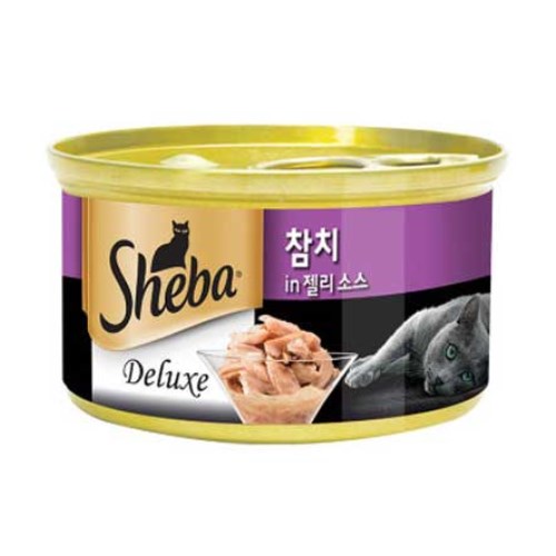 쉬바 간식 참치와 젤리소스 캔 85g