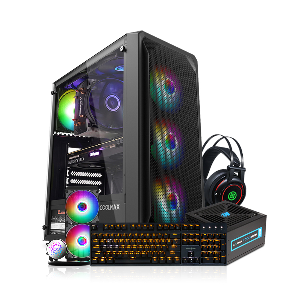 마이크로닉스 COOLMAX 가성비 NO.3 RGB + W240 aRGB + X40 + HS-510 + FOCUS 600W (올인원 패키지)