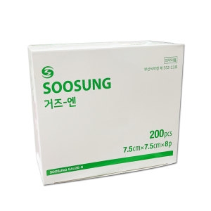 수성 거즈엔 7.5cmx7.5cmx8p 200개/1통 의료용 수술 소독 드레싱이미지입니다. 누르면 해당 게시물로 새창이동합니다.