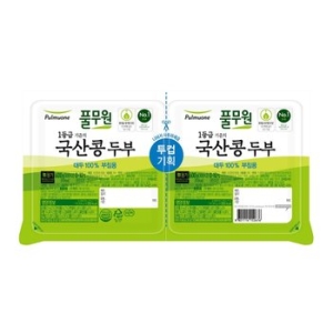 풀무원 국산콩 투컵두부 부침용 600g [1개]