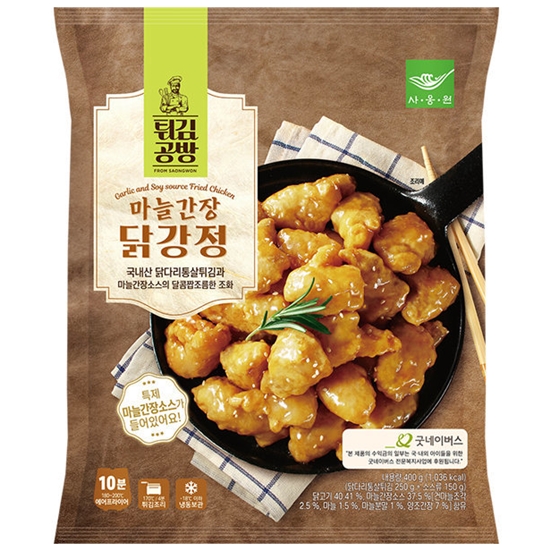 사옹원 튀김공방 마늘간장닭강정 400g (2개)_이미지
