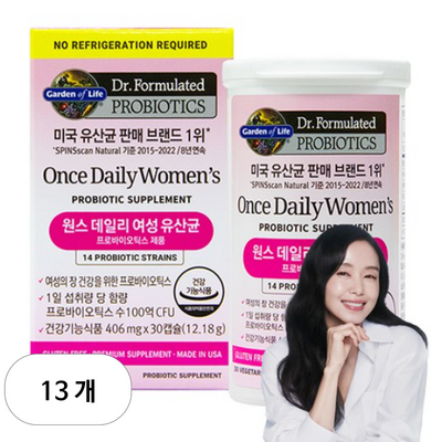 가든오브라이프 Dr. Formulated 원스 데일리 500억 여성유산균 30캡슐 (13개)_이미지