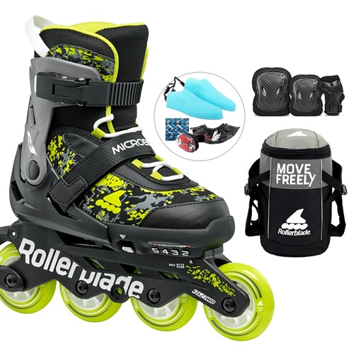 롤러블레이드 마이크로블레이드 SL 라임 (가방+보호대)