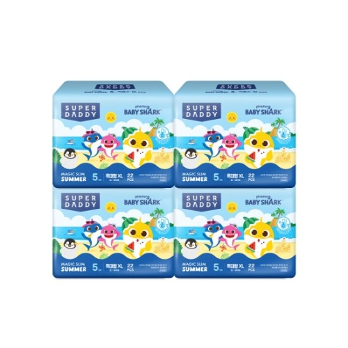 슈퍼대디 아기상어 매직슬림 썸머 팬티형 특대형-공용