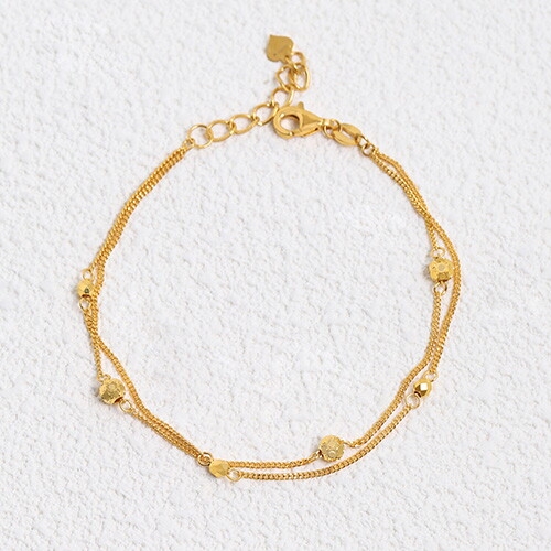 순금 더블 체인 [오로르] 팔찌 3.75g