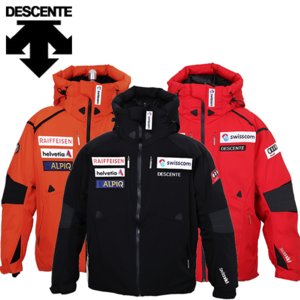 데상트 스위스 아우디 패딩 레드