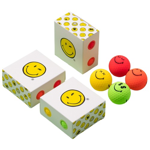 스마일리  스마일리 월드 TRGT NR3 3피스 골프공 큐브 박스 패키지 (컬러공, 8개)