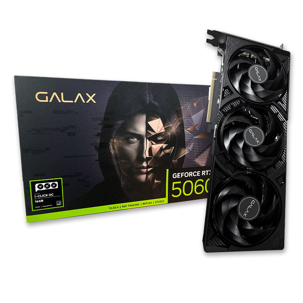 갤럭시 GALAX 지포스 <b>RTX</b> 5060 Ti BLACK 3X D7 16GB DUAL HDMI