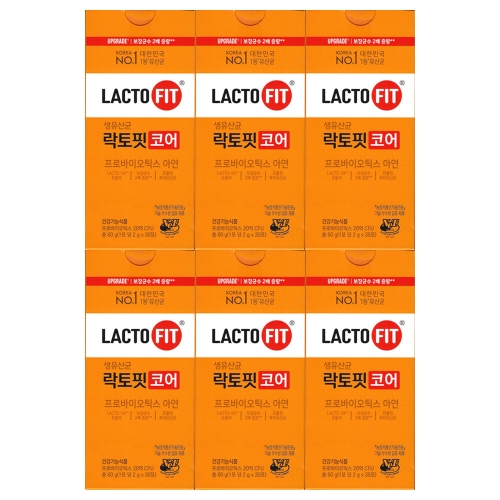 종근당건강 락토핏 5X 생유산균 코어 2g 30포 (6개)