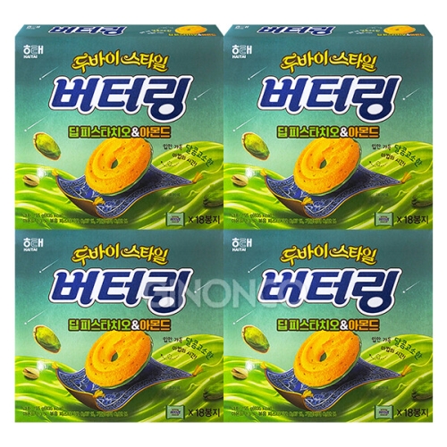 해태제과 버터링 딥 피스타치오 아몬드 155g (4개)_이미지