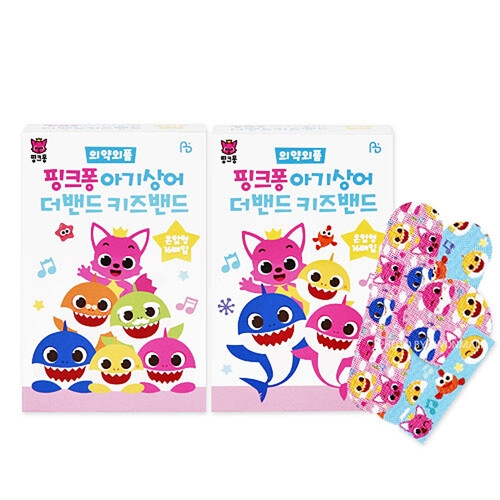 아텍스 핑크퐁 아기상어 더밴드 키즈밴드 혼합형 (16매)_이미지