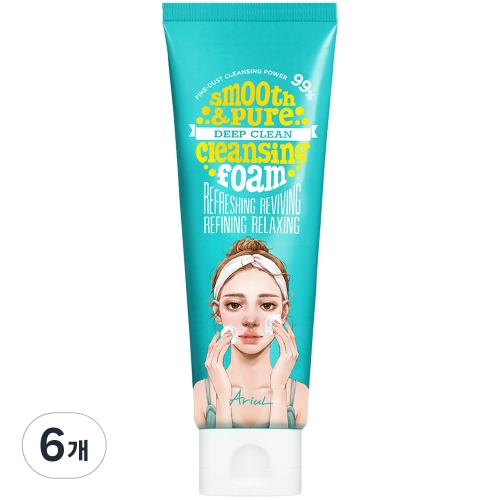 뷰티팩토리 아리얼 스무스앤퓨어 딥 클린 클렌징폼 120ml (6개)_이미지