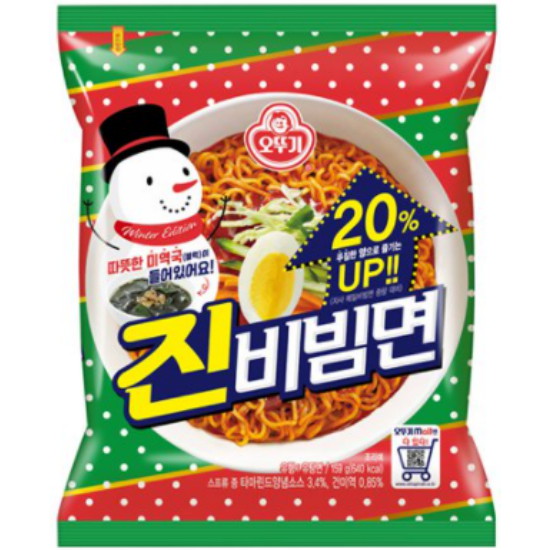 오뚜기 진비빔면 크리스마스 에디션 159g (32개)