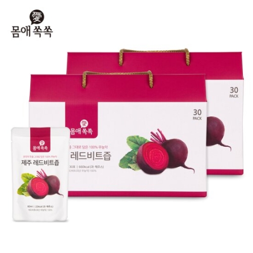 바로코퍼레이션 바로생활 몸애쏙쏙 제주 레드비트즙 80ml 30포 (2개)_이미지