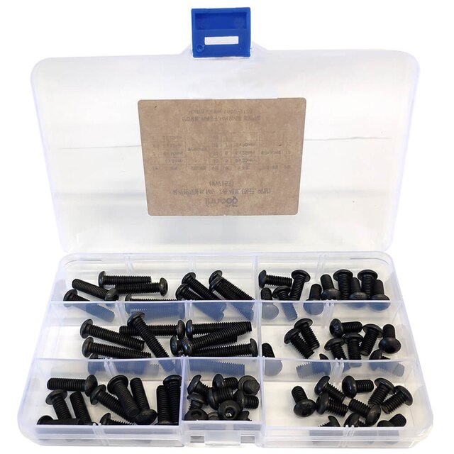 육각렌치볼트 둥근머리 메탈 7종 세트 M6 W153